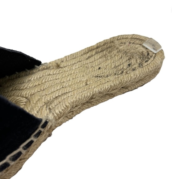 J CREW Genuine Leather Blue Suede Slides Espadrilles Flats Sandals Shoes sz 5 - Picture 10 of 16